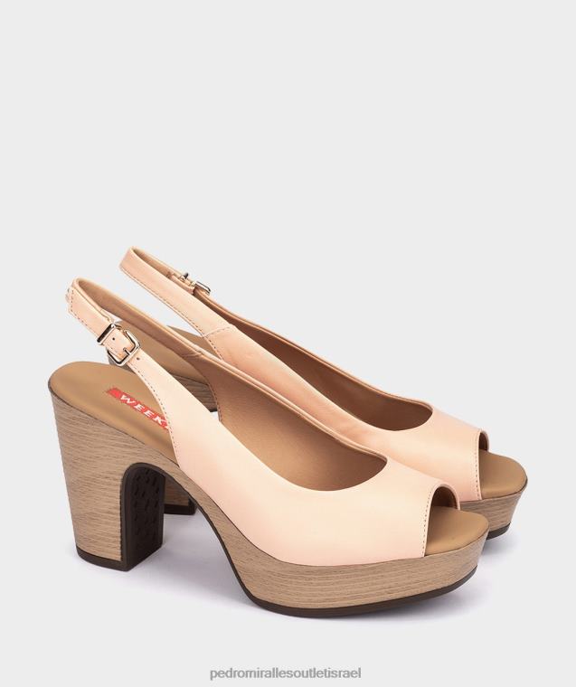 נשים Pedro Miralles טבעי קורלו la valeta סנדלי עקב FBRF497