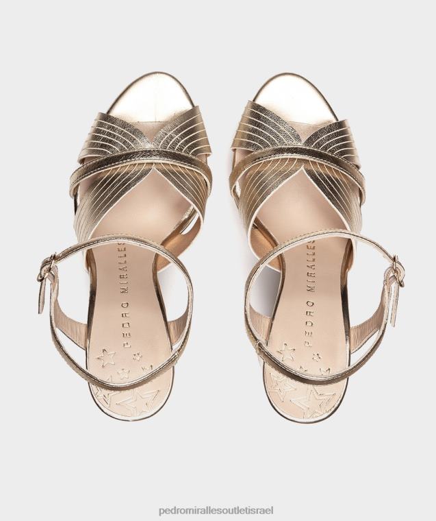 נשים Pedro Miralles נאפה מתכת פלטינו montefioralle סנדלי עקב FBRF465