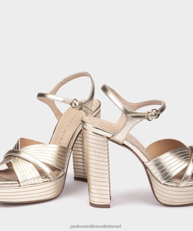 נשים Pedro Miralles נאפה מתכת פלטינו montefioralle סנדלי עקב FBRF465
