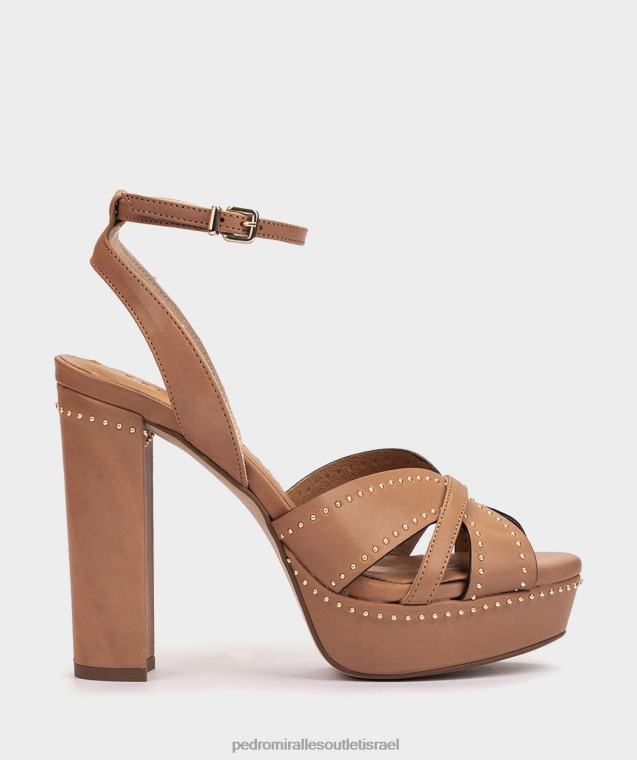 נשים Pedro Miralles אלפא קרמל montefioralle סנדלי עקב FBRF475