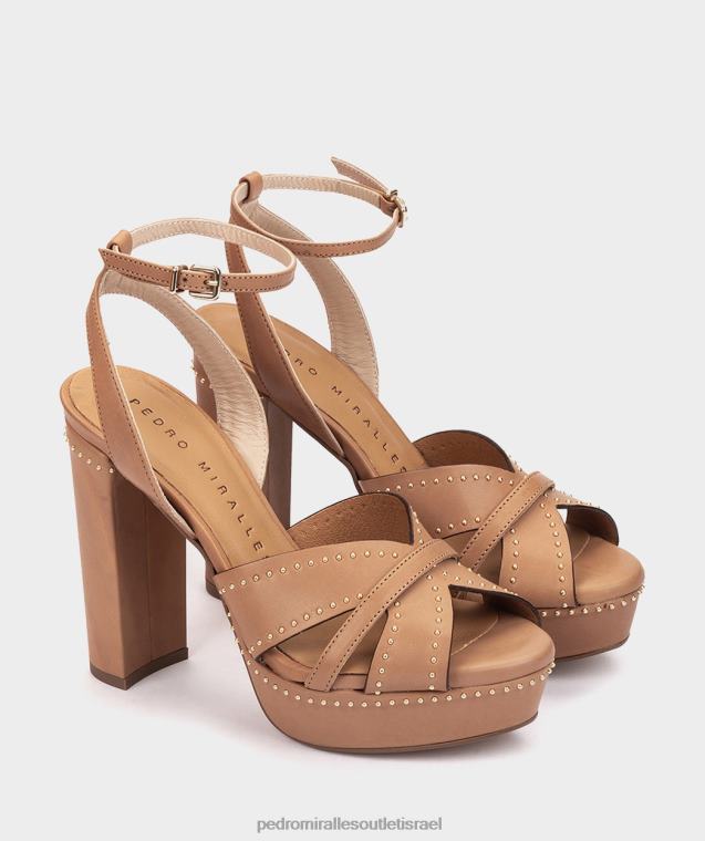 נשים Pedro Miralles אלפא קרמל montefioralle סנדלי עקב FBRF475