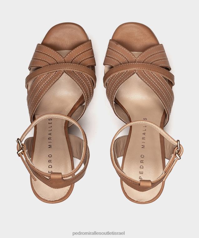 נשים Pedro Miralles אלפא קרמל montefioralle סנדלי עקב FBRF479