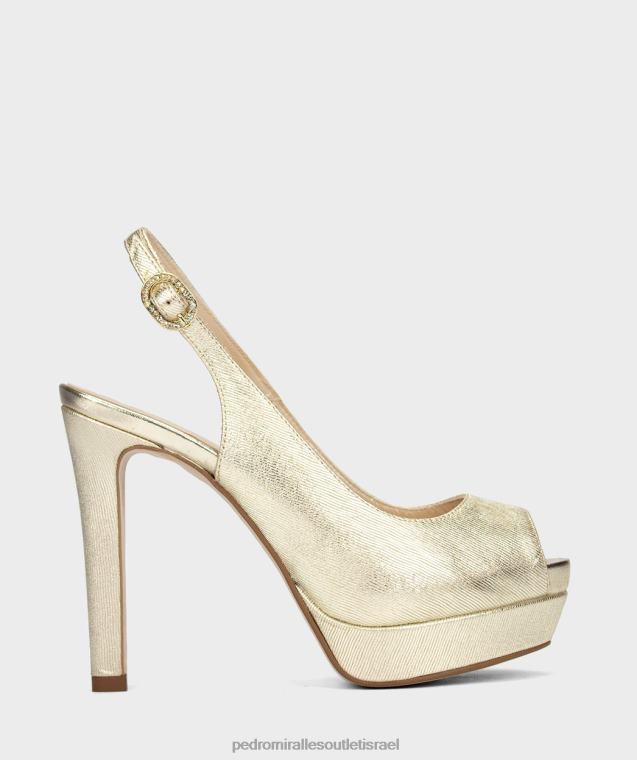 נשים Pedro Miralles plisado metal carrara זוֹעֵף סנדלי עקב FBRF4148