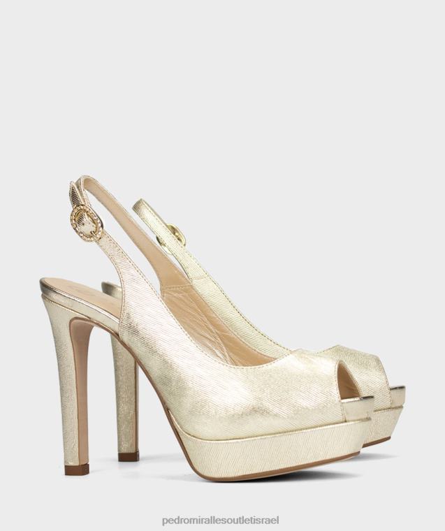 נשים Pedro Miralles plisado metal carrara זוֹעֵף סנדלי עקב FBRF4148