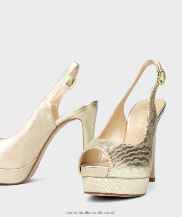 נשים Pedro Miralles plisado metal carrara זוֹעֵף סנדלי עקב FBRF4148