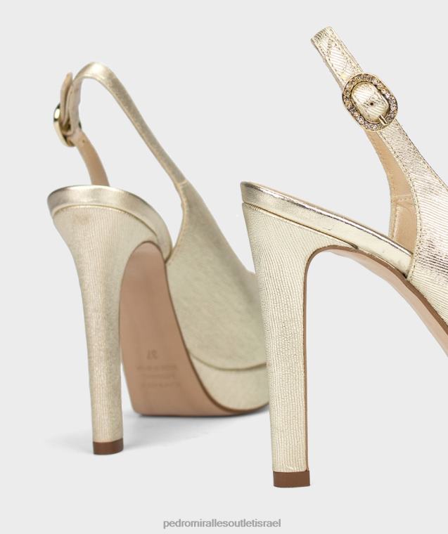 נשים Pedro Miralles plisado metal carrara זוֹעֵף סנדלי עקב FBRF4148