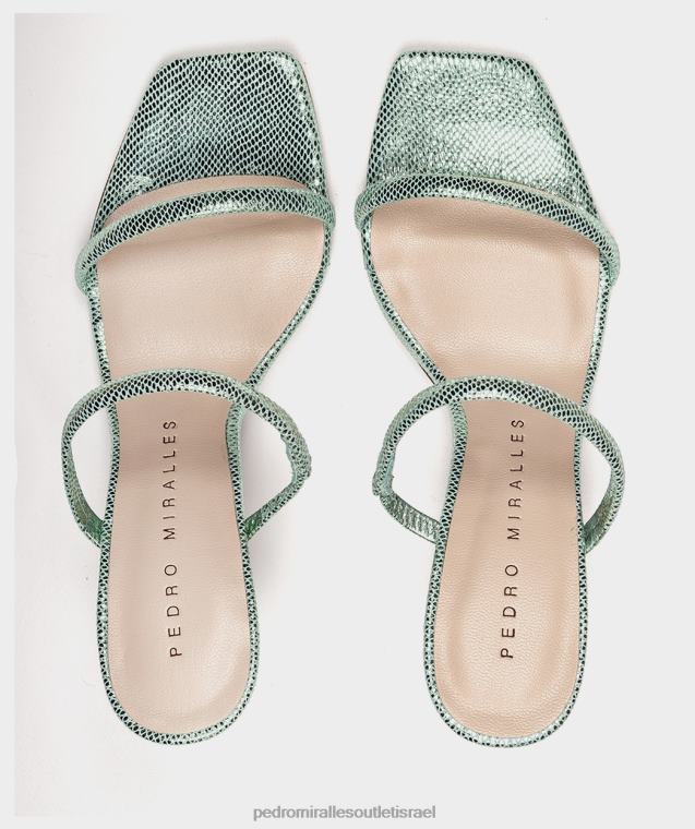 נשים Pedro Miralles serpiente metal mica לורן סנדלי עקב FBRF47