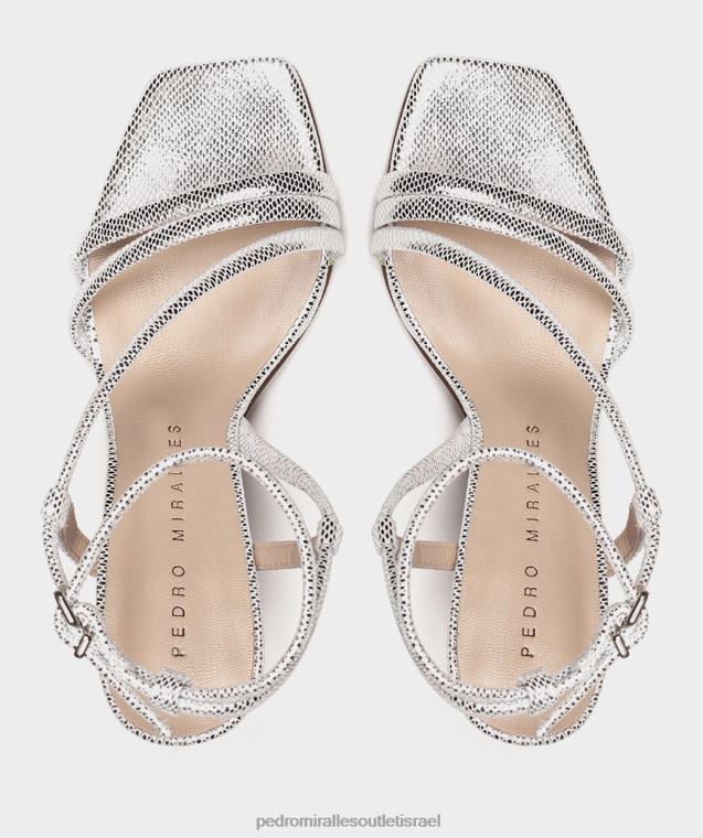 נשים Pedro Miralles serpiente metal plata נטליה סנדלי עקב FBRF411