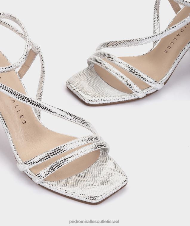 נשים Pedro Miralles serpiente metal plata נטליה סנדלי עקב FBRF411