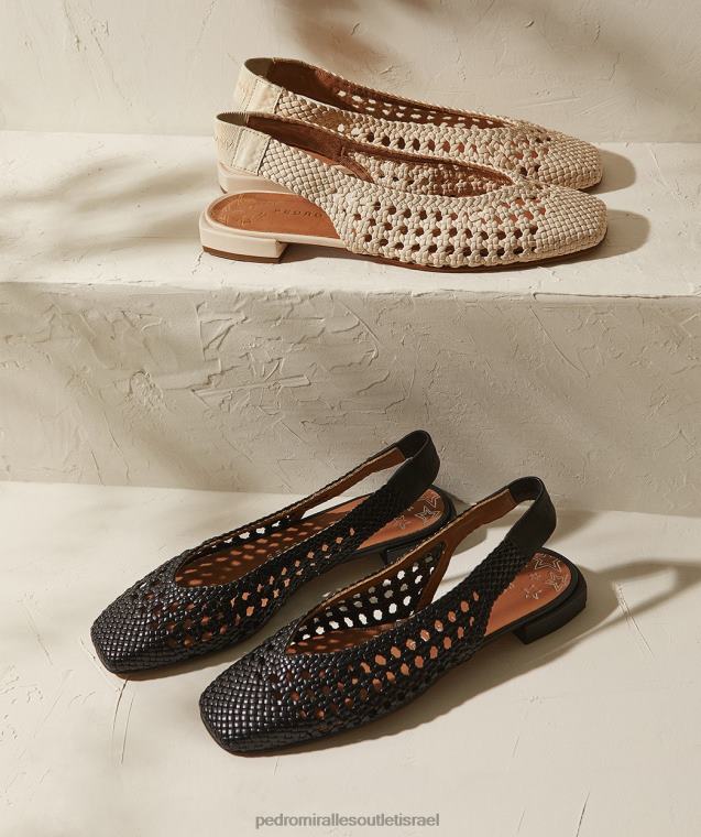 נשים Pedro Miralles trenza negro אולימפיה נעליים שטוחות FBRF4172