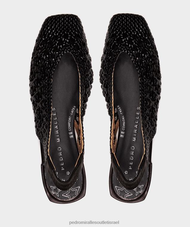 נשים Pedro Miralles trenza negro אולימפיה נעליים שטוחות FBRF4172