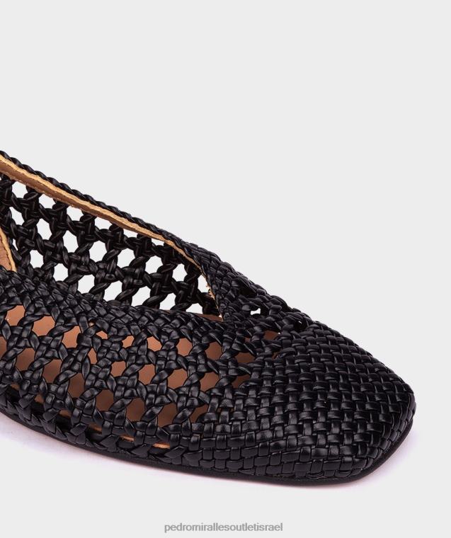 נשים Pedro Miralles trenza negro אולימפיה נעליים שטוחות FBRF4172
