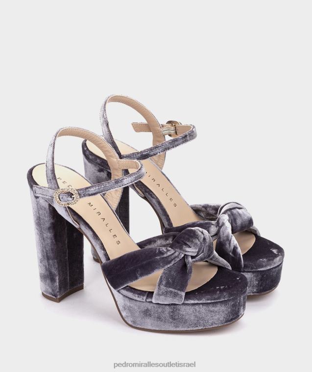 נשים Pedro Miralles מלווה קטיפה versalles סנדלי עקב FBRF455