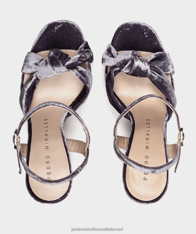 נשים Pedro Miralles מלווה קטיפה versalles סנדלי עקב FBRF455