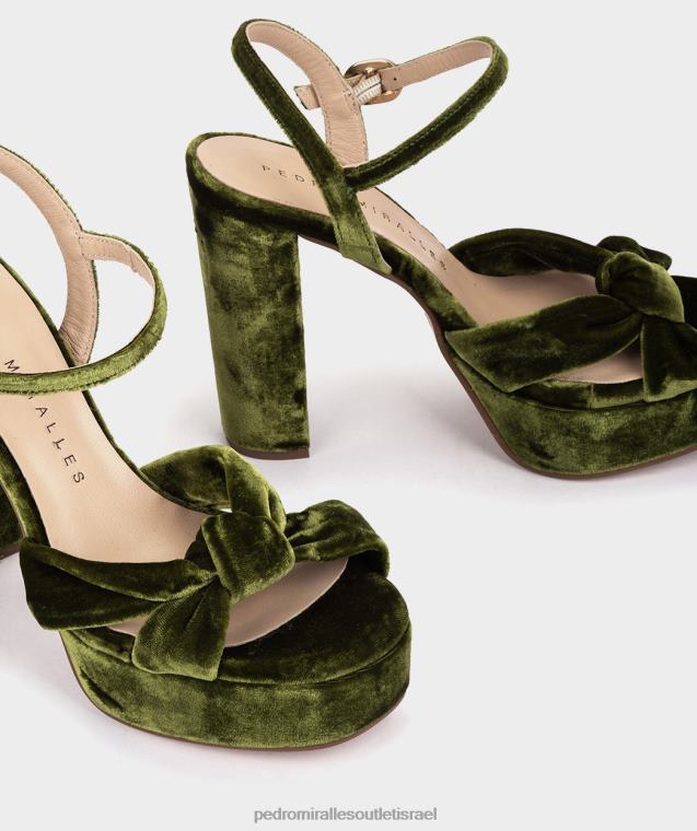 נשים Pedro Miralles מוסגו קטיפה versalles סנדלי עקב FBRF457