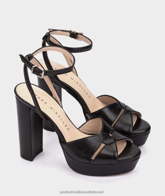 נשים Pedro Miralles vitello negro גנדיה סנדלי עקב FBRF425
